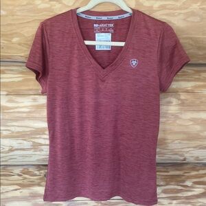 Ariat Red Fitted Short Sleeve Tee